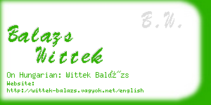 balazs wittek business card